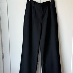 Abercrombie & Fitch Black Sloane Wide Leg Trousers